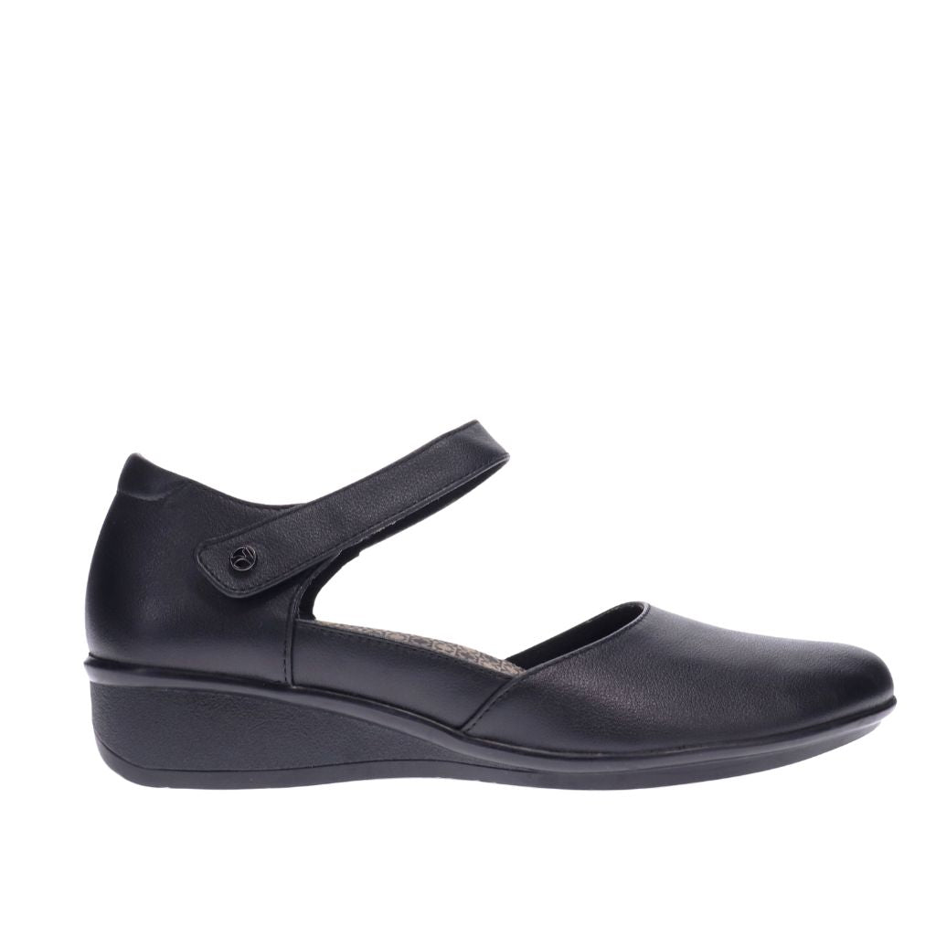 Revere Osaka Mary Jane Black French Side View