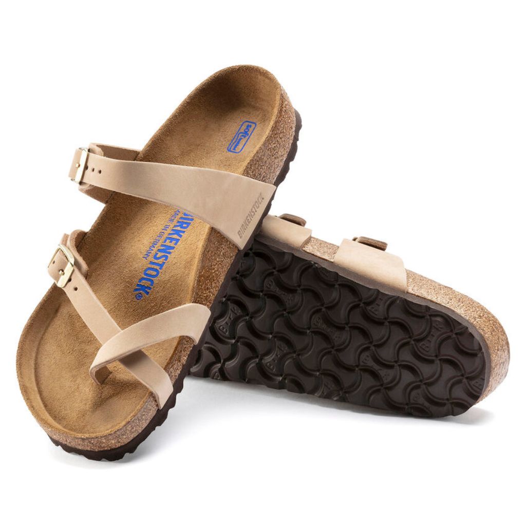Birkenstock Mayari Nubuck Leather Soft Footbed - Sandcastle | Footgear