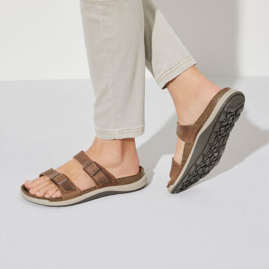 Birkenstock Sierra Leather Cross Town - Ginger Brown | Footgear
