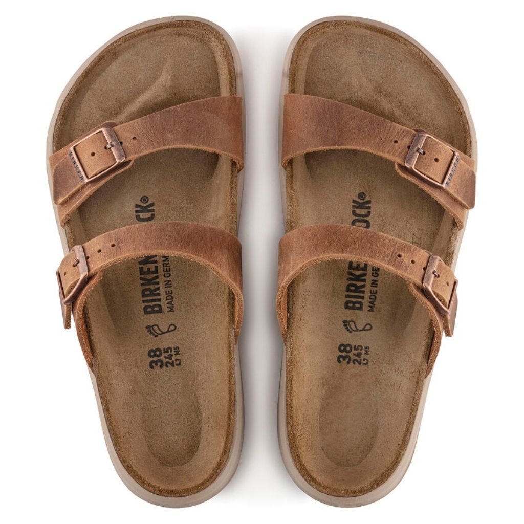 Birkenstock Sierra Leather Cross Town - Ginger Brown | Footgear