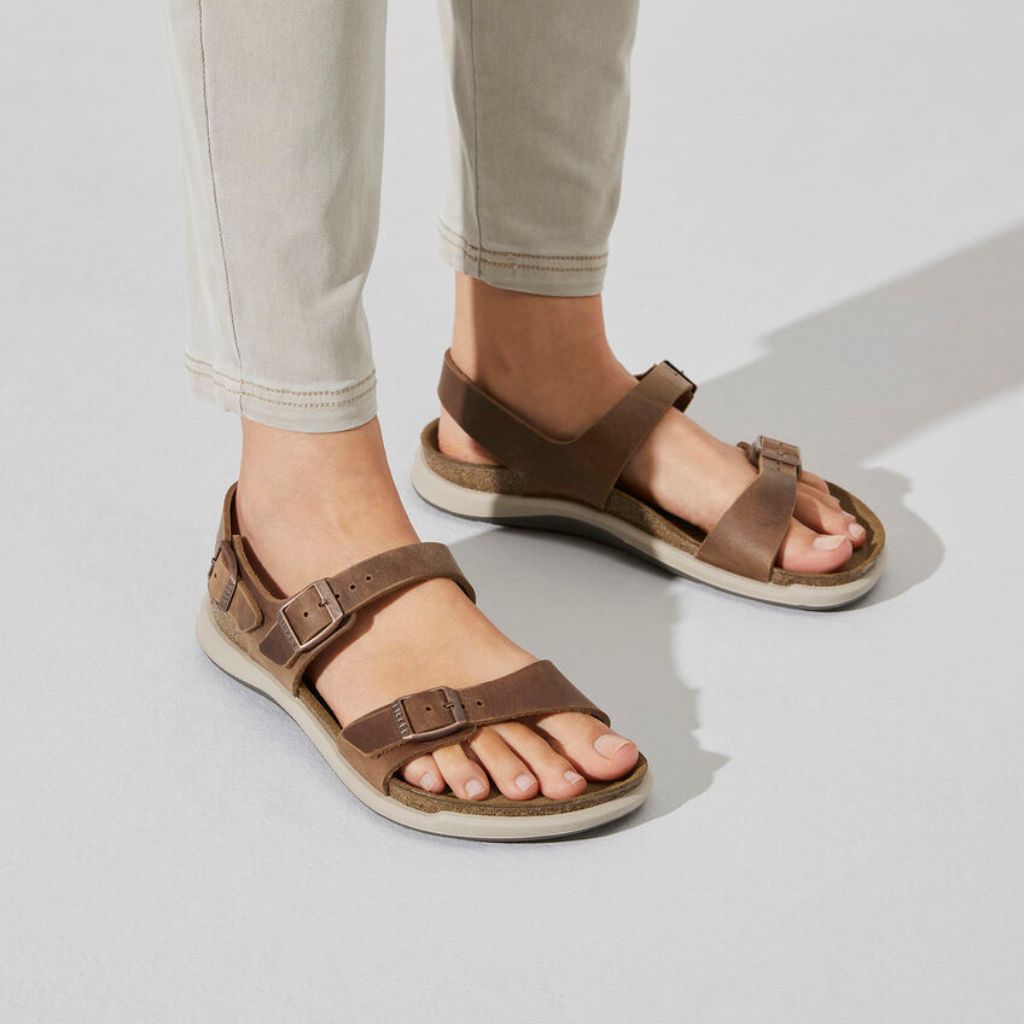 Birkenstock Sonora Leather Cross Town - Ginger Brown | Footgear