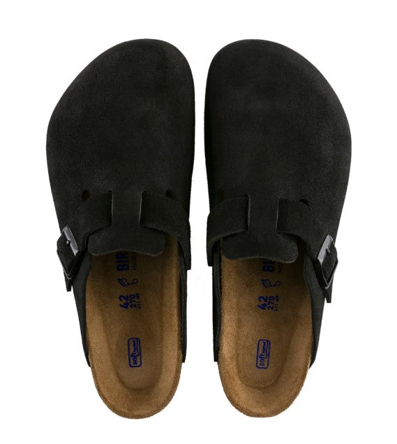 Boston Suede Soft Footbed Narrow -Black