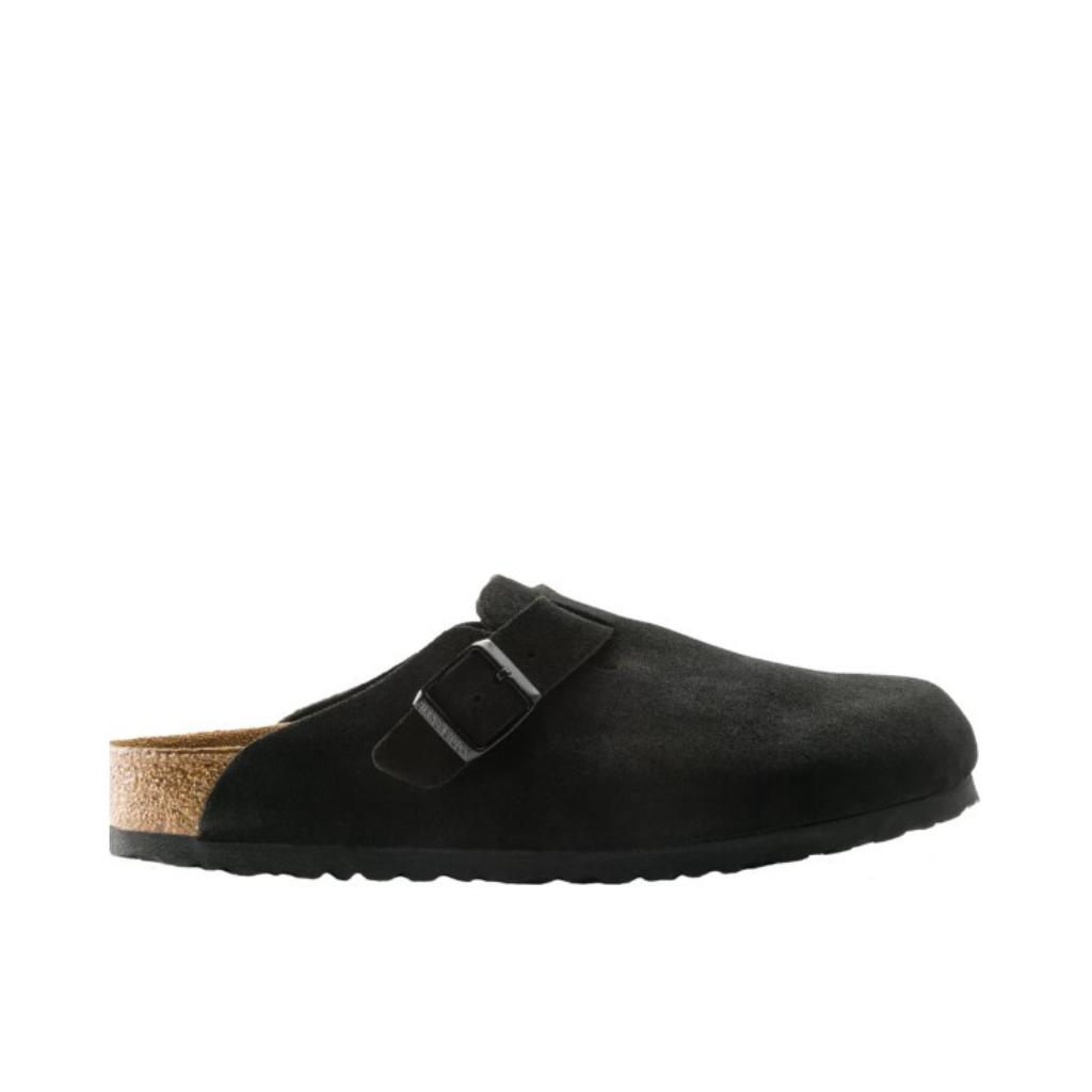 Boston Suede Soft Footbed Narrow -Black