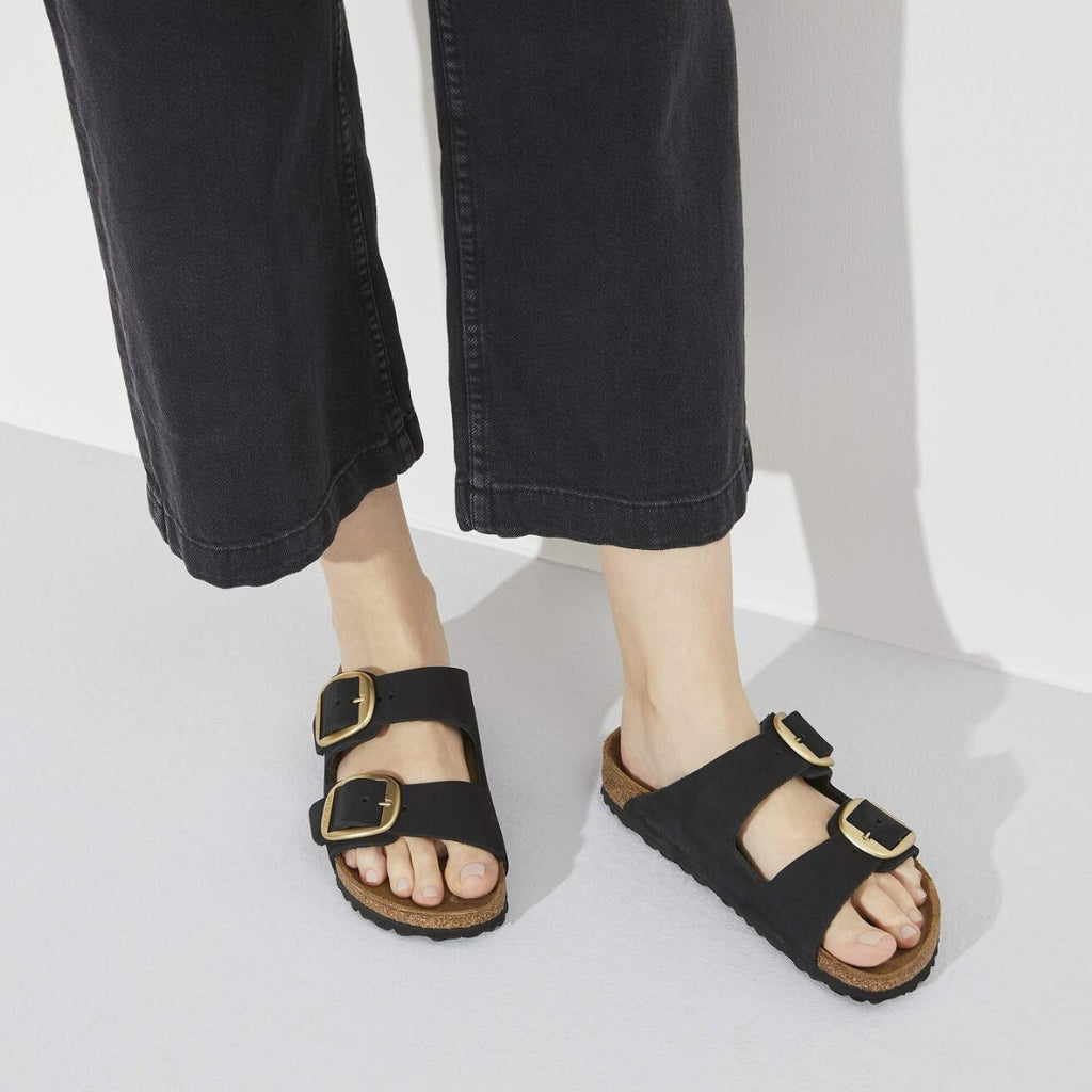 Arizona Big Buckle Nubuck Leather Narrow - Black
