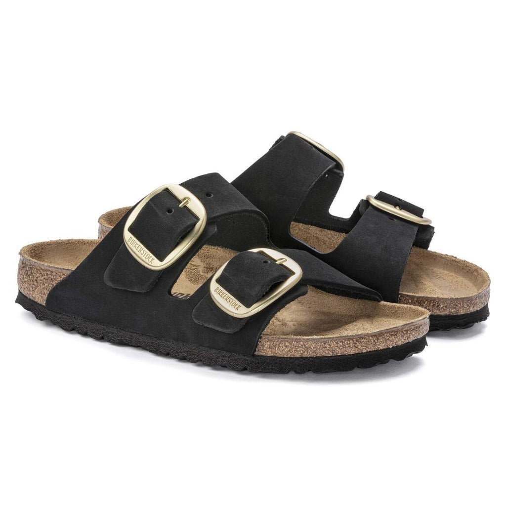 Arizona Big Buckle Nubuck Leather Narrow - Black