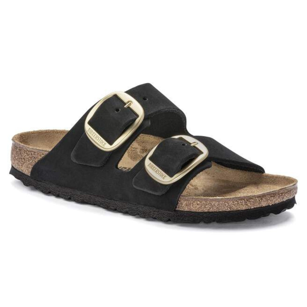 Arizona Big Buckle Nubuck Leather Narrow - Black
