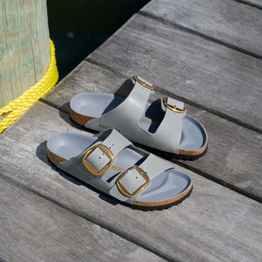 Arizona Big Buckle Oiled Leather Narrow - Basalt Grey
