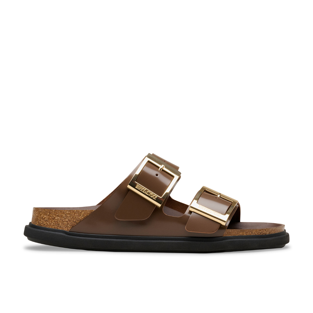 Arizona High Shine Leather Droplet Buckle - Carafe Natural