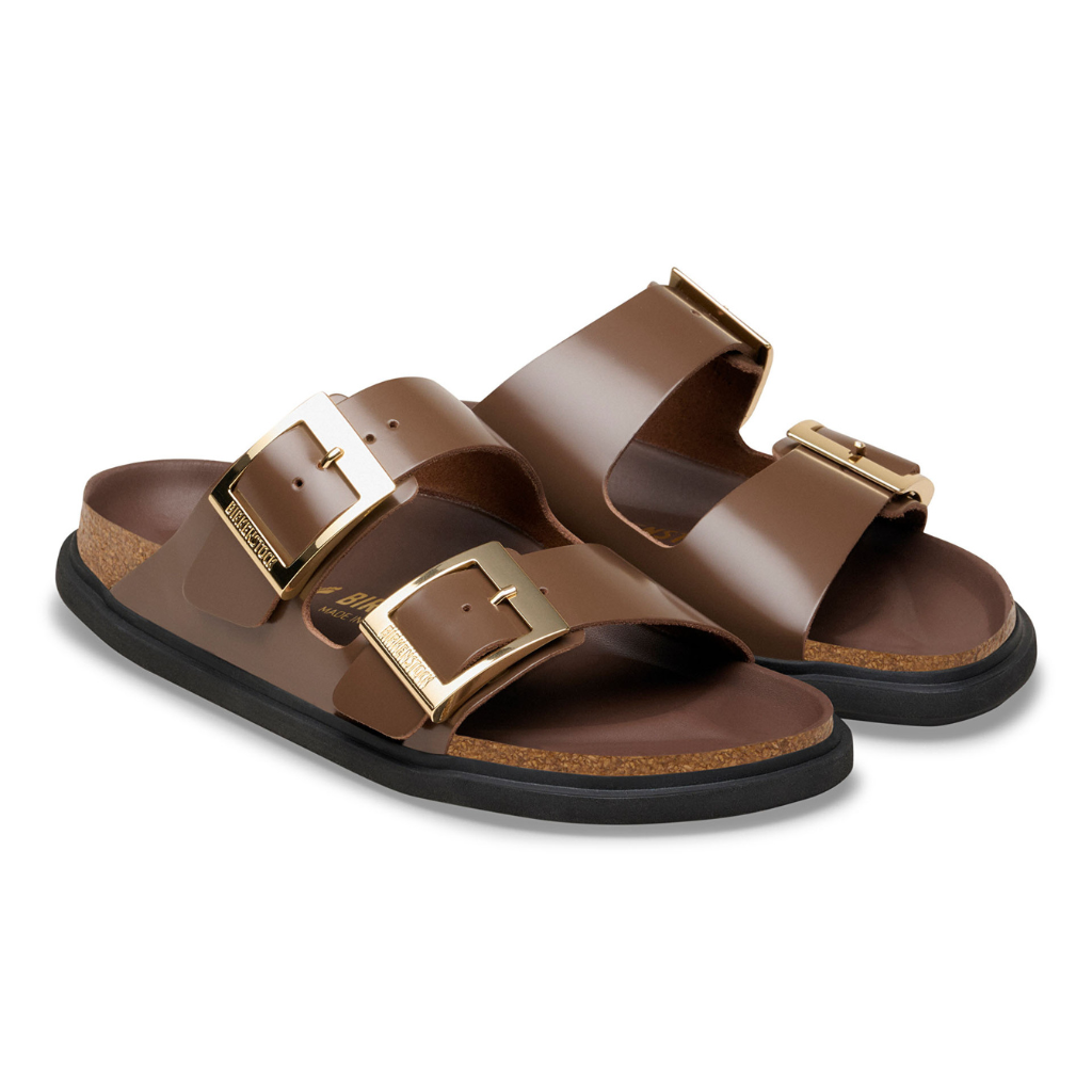 Arizona High Shine Leather Droplet Buckle - Carafe Natural