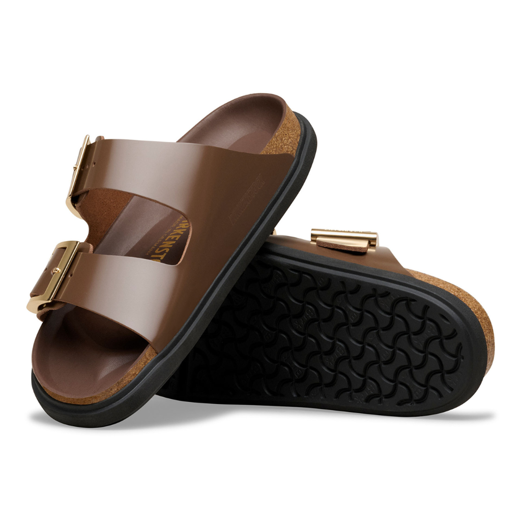 Arizona High Shine Leather Droplet Buckle - Carafe Natural