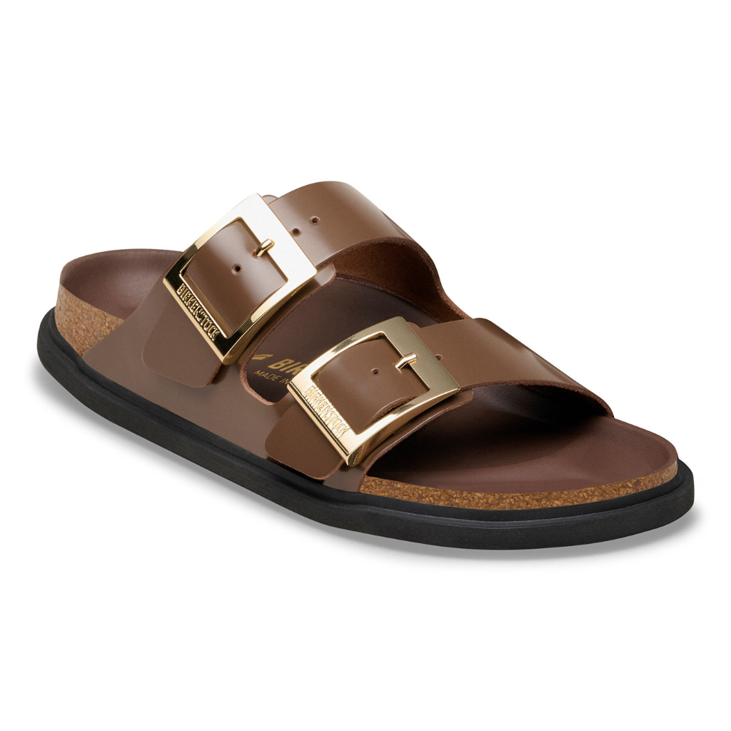 Arizona High Shine Leather Droplet Buckle - Carafe Natural