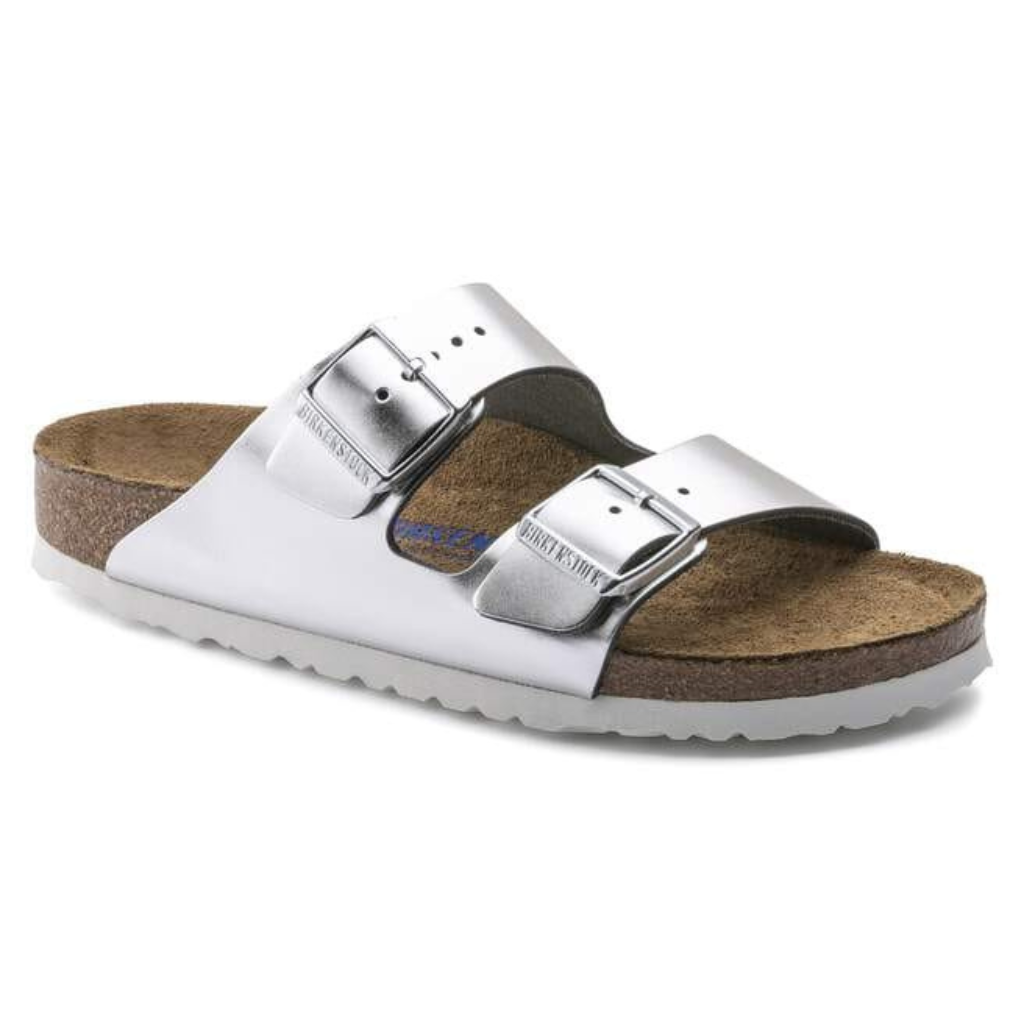 Arizona Leather Soft Footbed - Metallic Silver