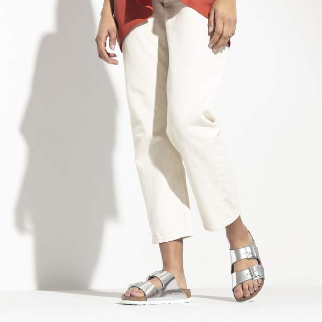 Arizona Leather Soft Footbed - Metallic Silver