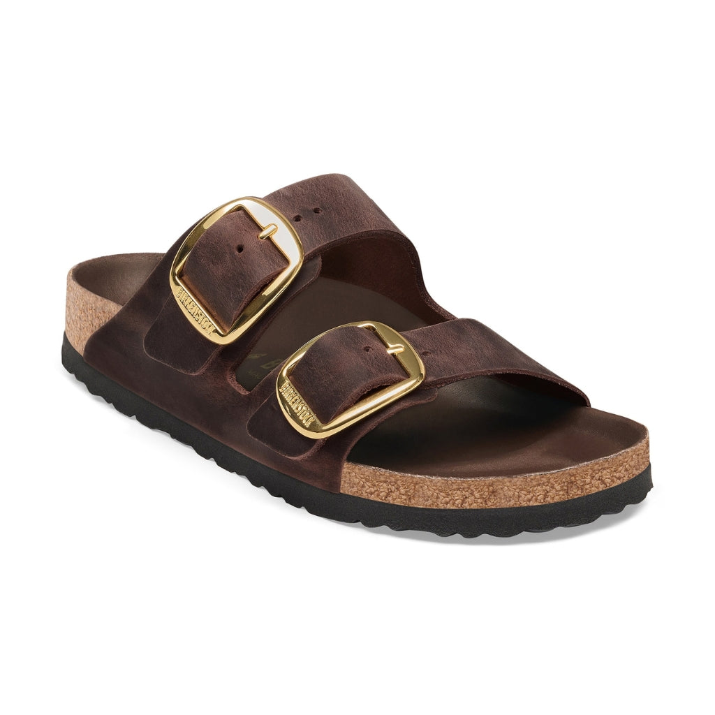 Arizona Oiled Leather Big Buckle Narrow - Habana