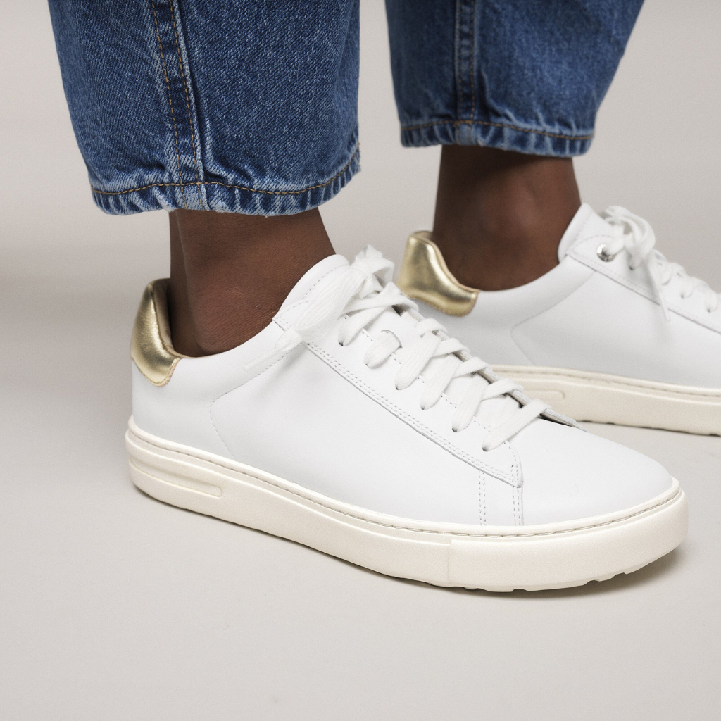 Bend Lace Leather - White/Metallic Gold