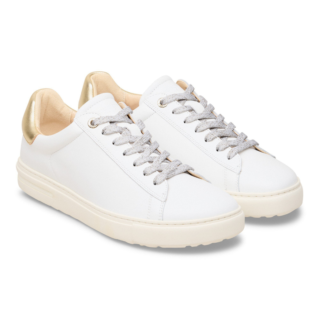 Bend Lace Leather - White/Metallic Gold