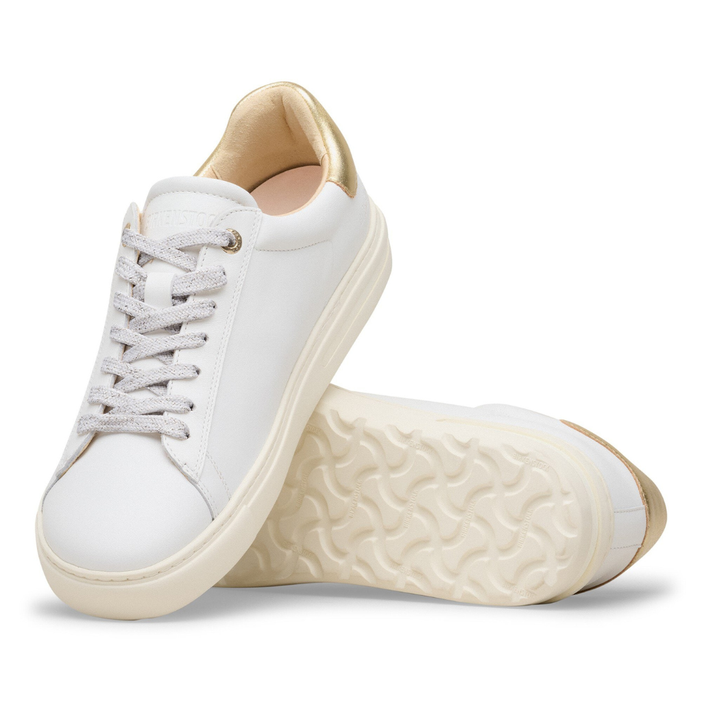 Bend Lace Leather - White/Metallic Gold