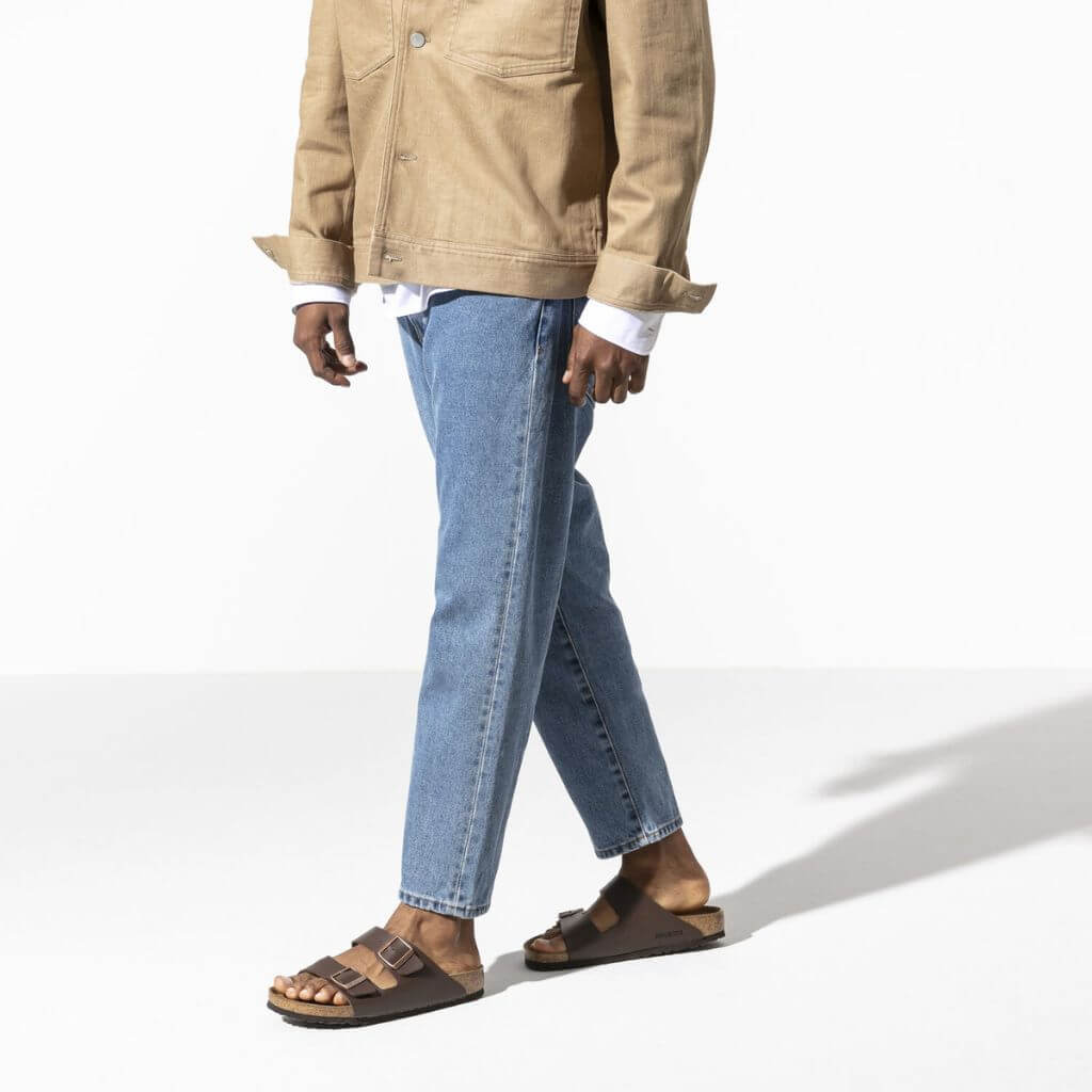 Birkenstock Arizona Birko Flor Dark Brown 