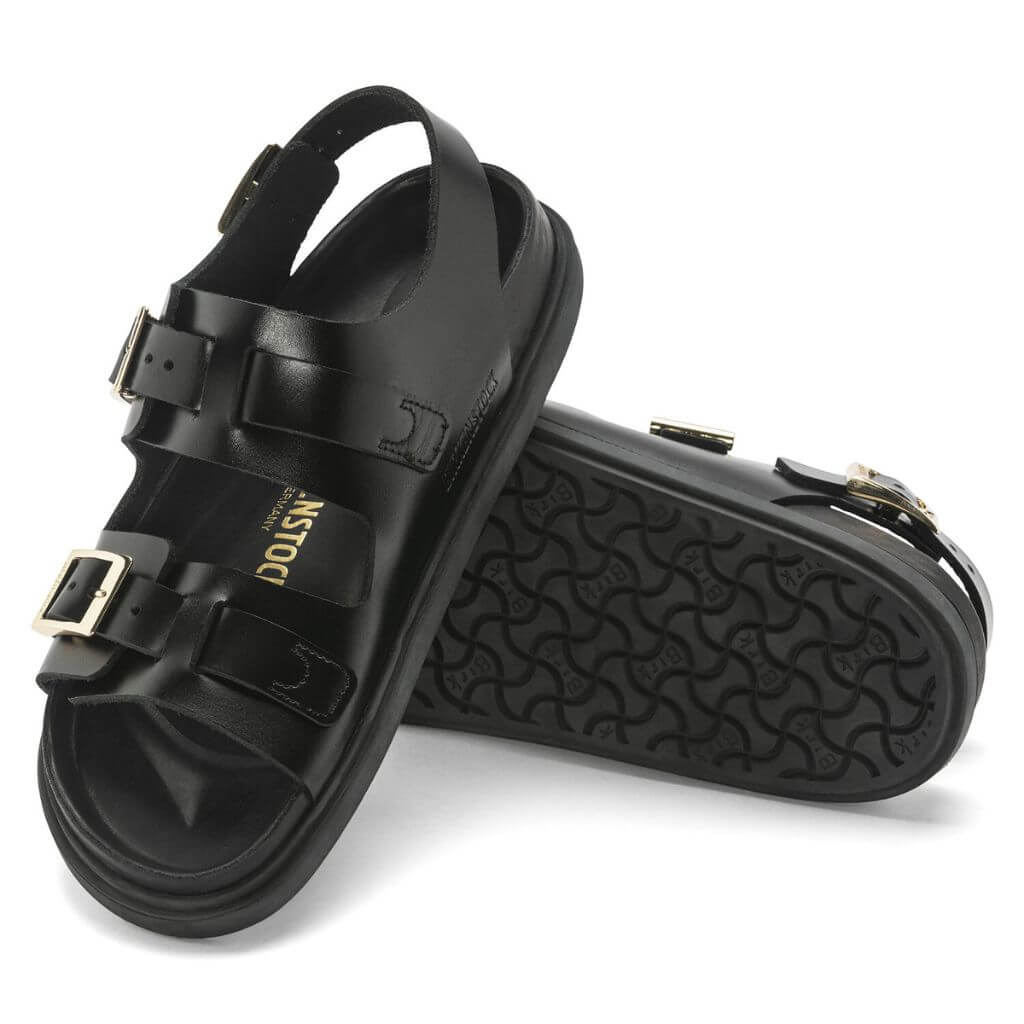 Birkenstock Cannes Black Leather Top and Sole