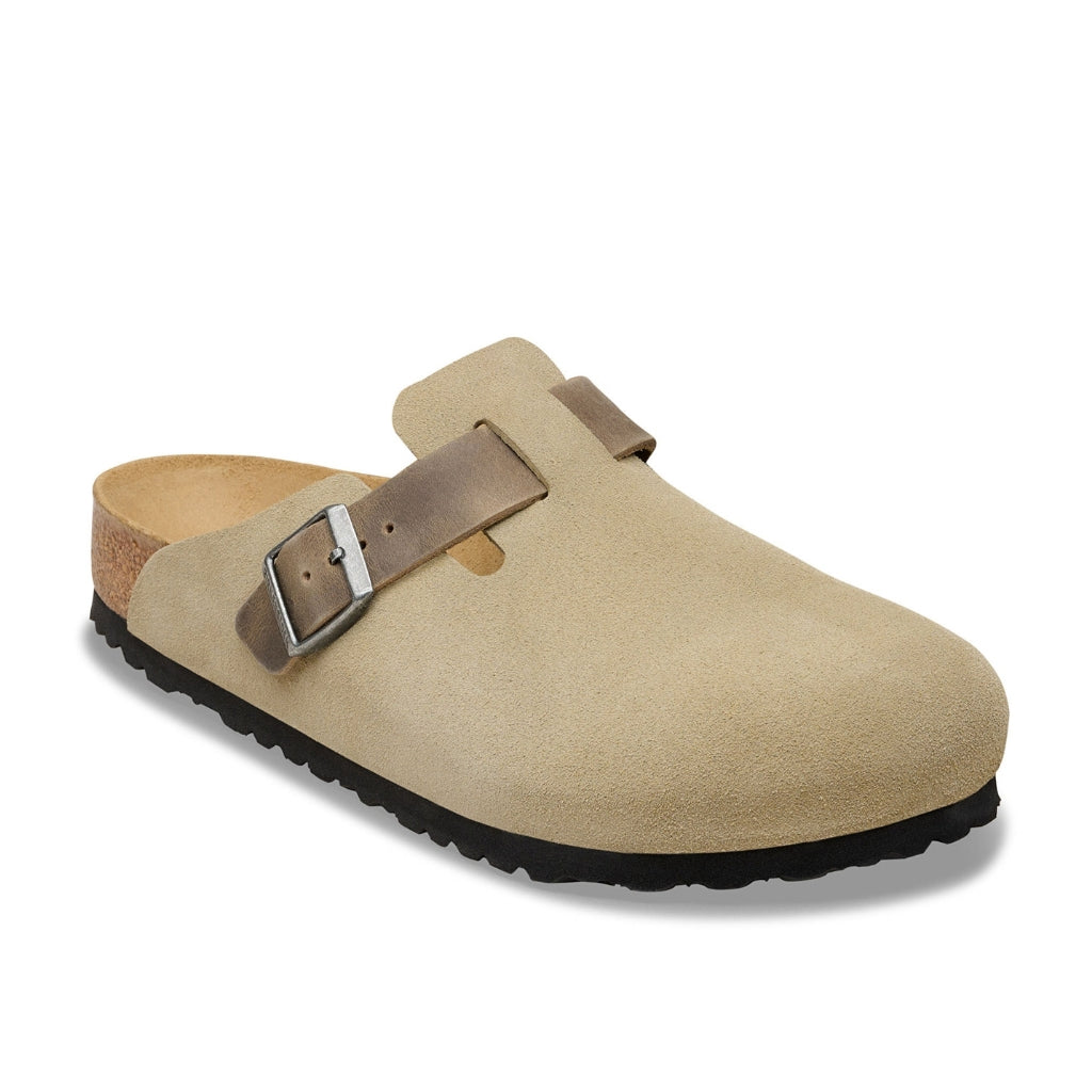 Boston Suede/Oiled Mix Leather - Faded Khaki