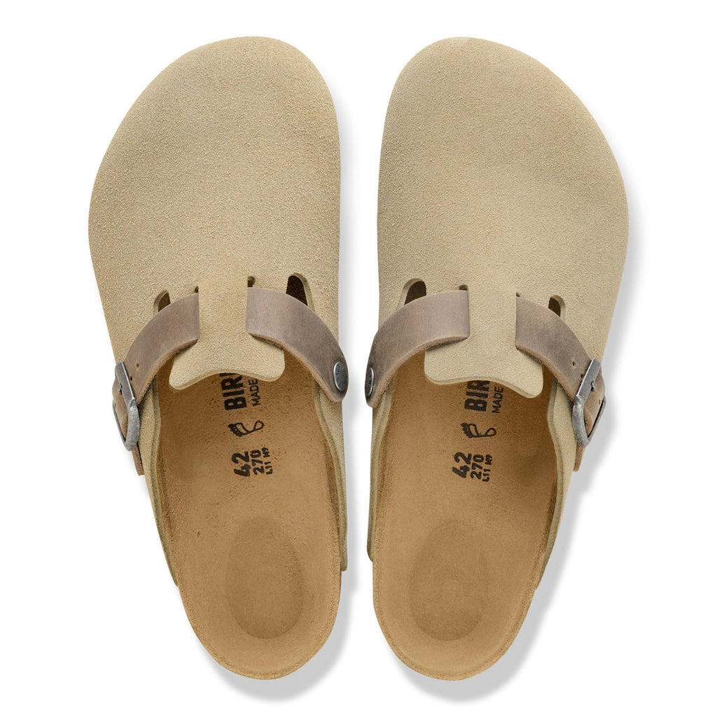 Boston Suede/Oiled Mix Leather - Faded Khaki