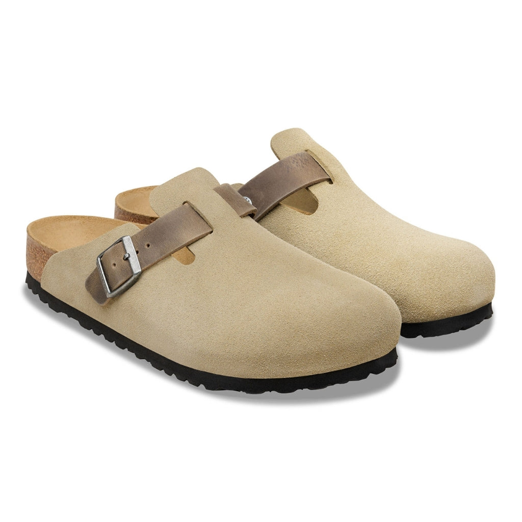 Boston Suede/Oiled Mix Leather - Faded Khaki