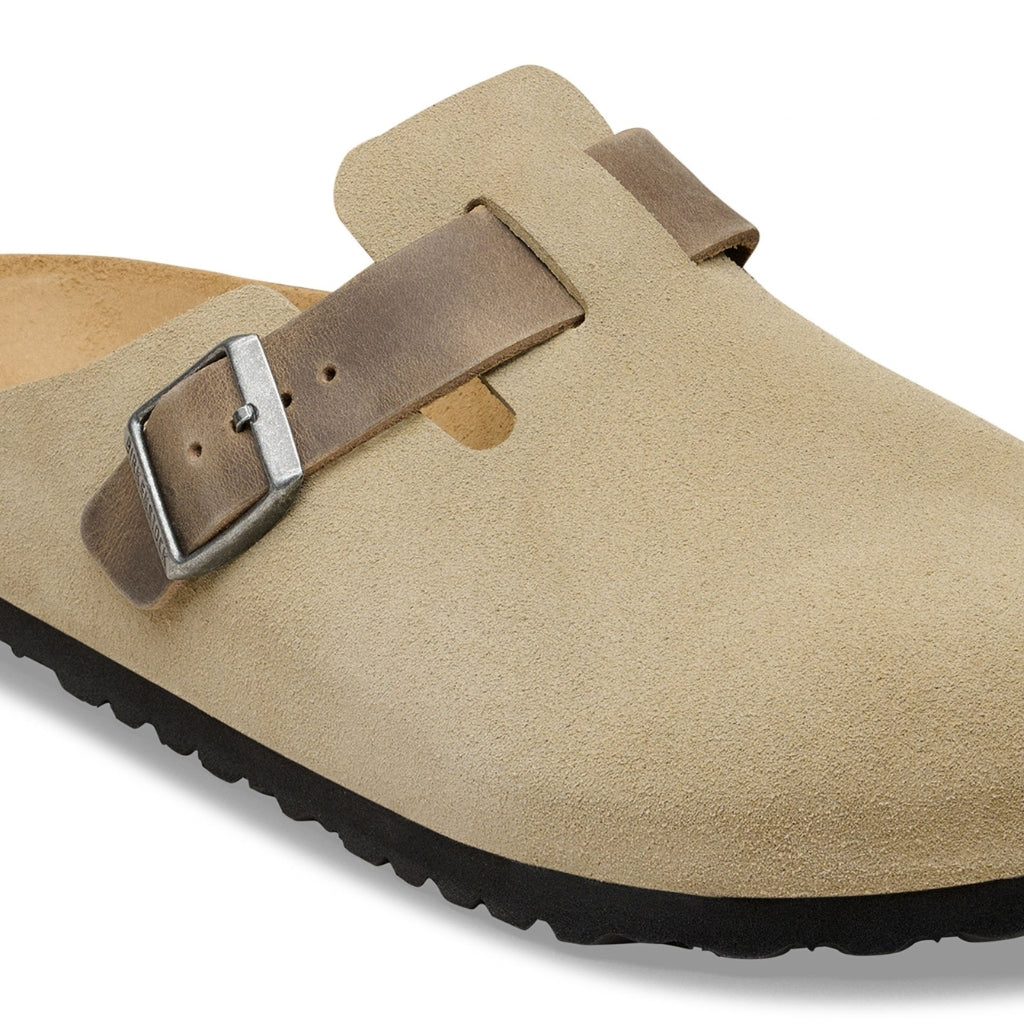 Boston Suede/Oiled Mix Leather - Faded Khaki