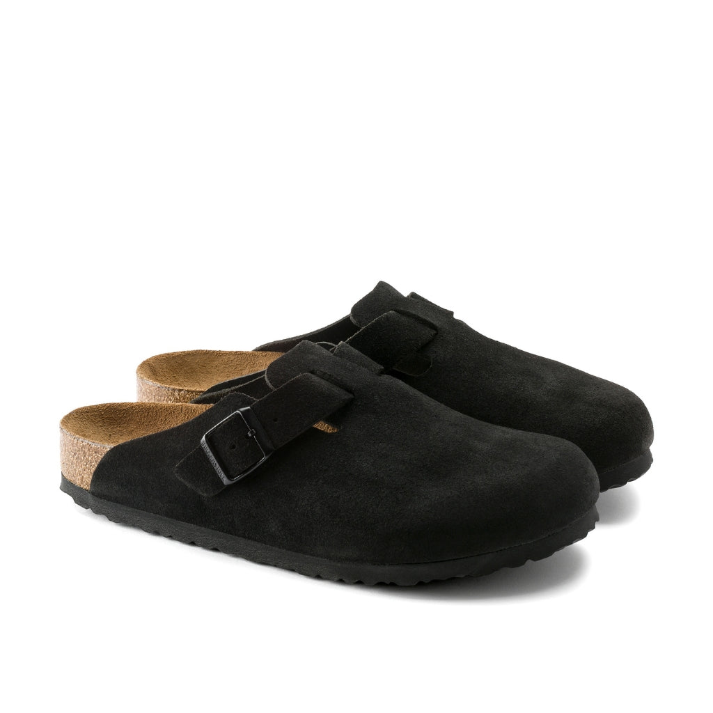 Boston Suede Soft Footbed -Black