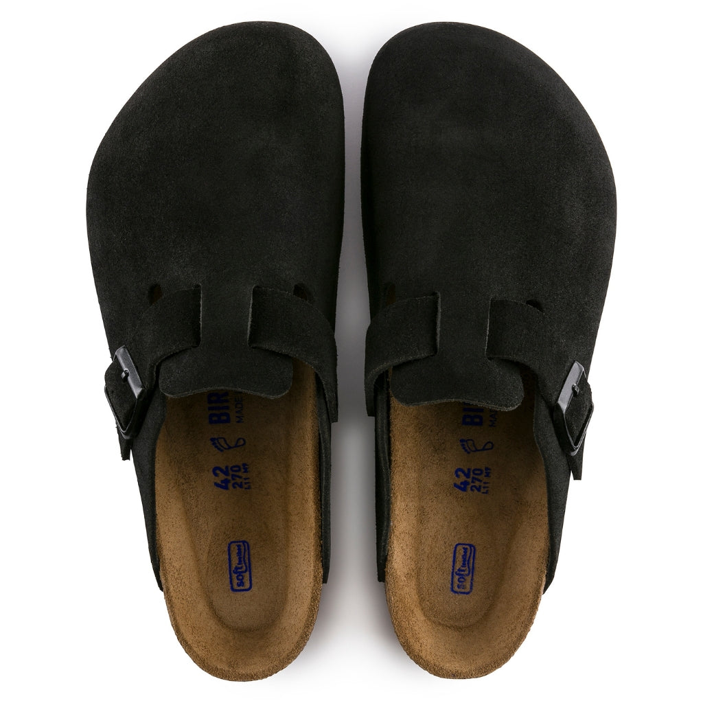 Boston Suede Soft Footbed -Black
