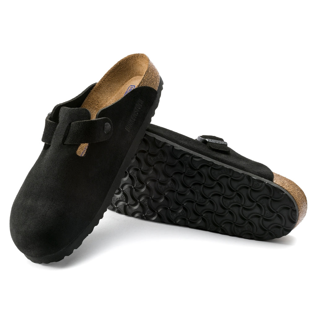 Boston Suede Soft Footbed -Black