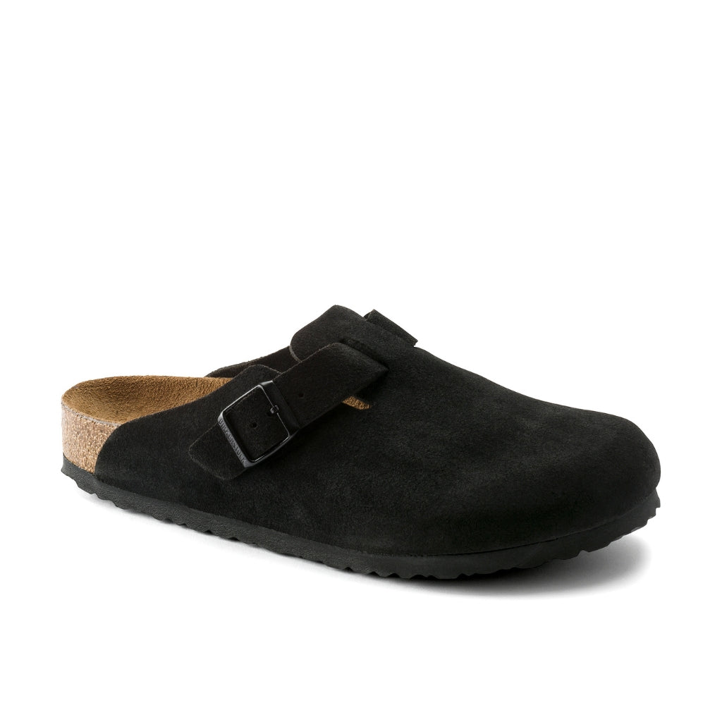 Boston Suede Soft Footbed -Black