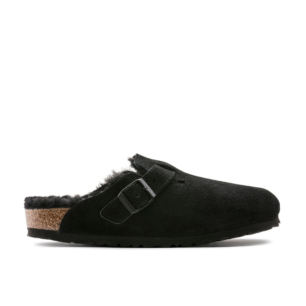 Birkenstock Boston Leather Shearling - Black - 259881