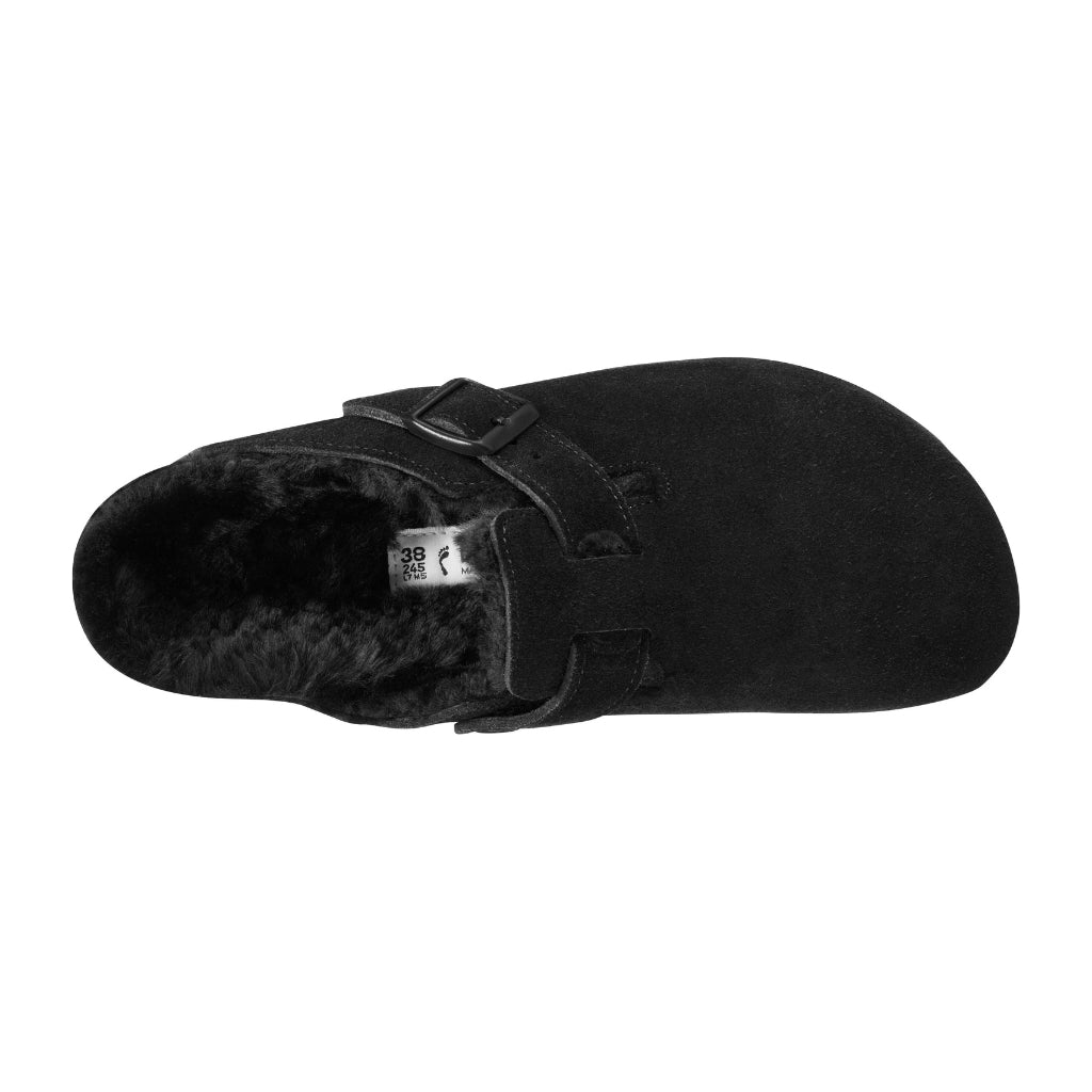 Birkenstock Boston Leather Shearling - Black - 259881