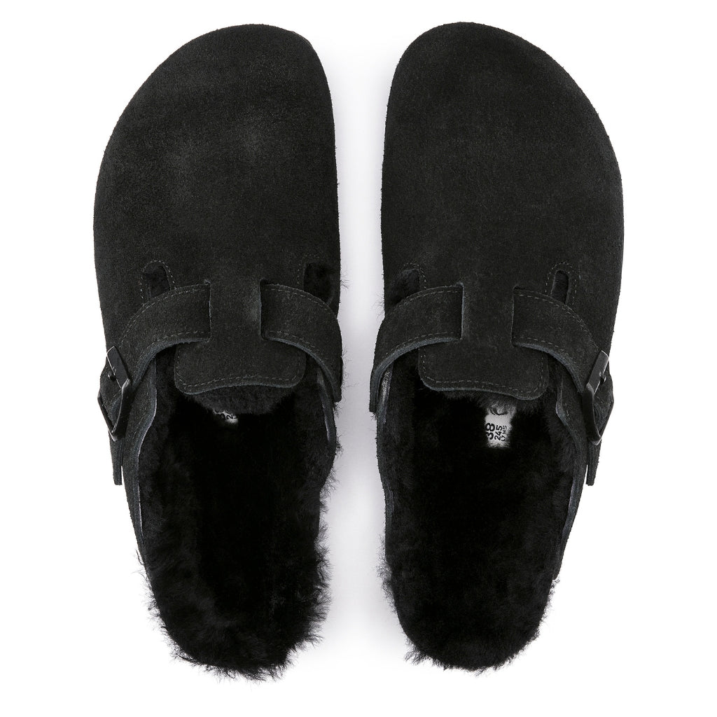 Birkenstock Boston Leather Shearling - Black - 259881