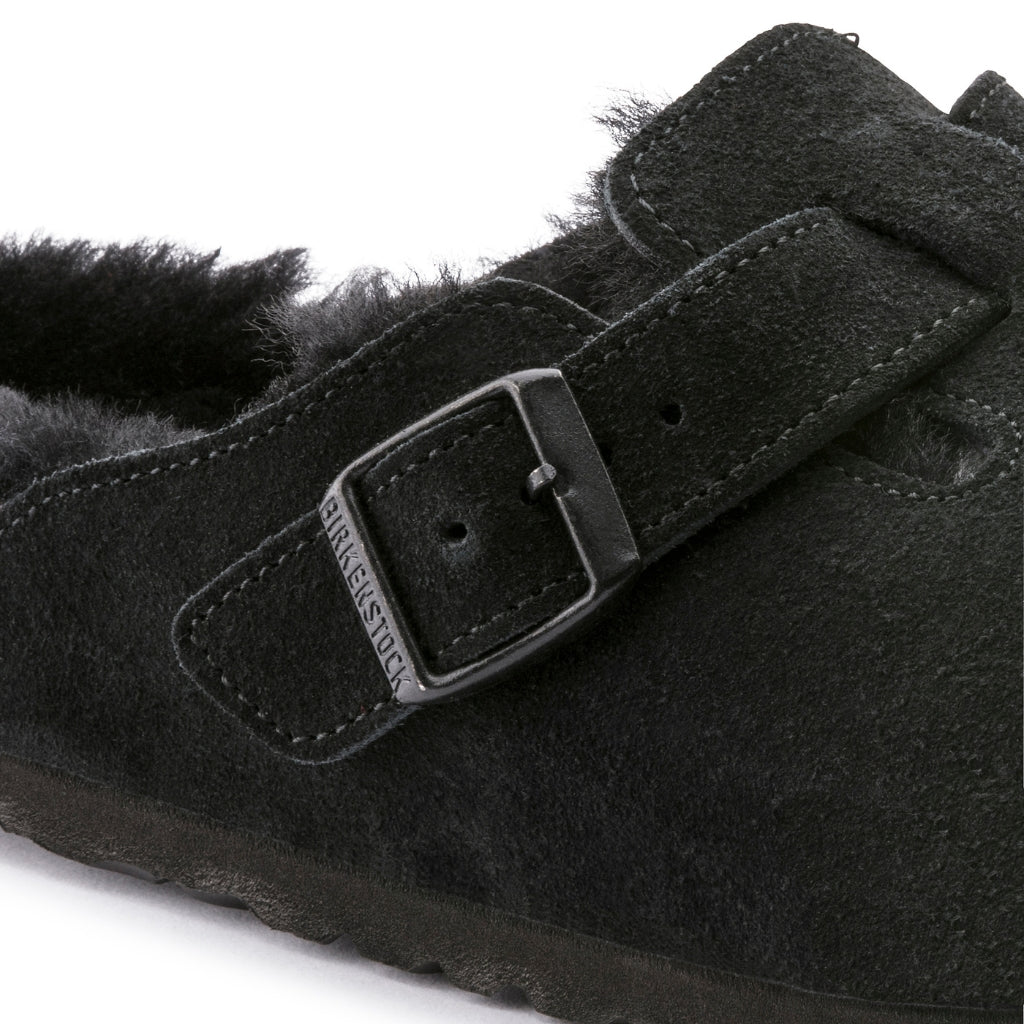 Birkenstock Boston Leather Shearling - Black - 259881