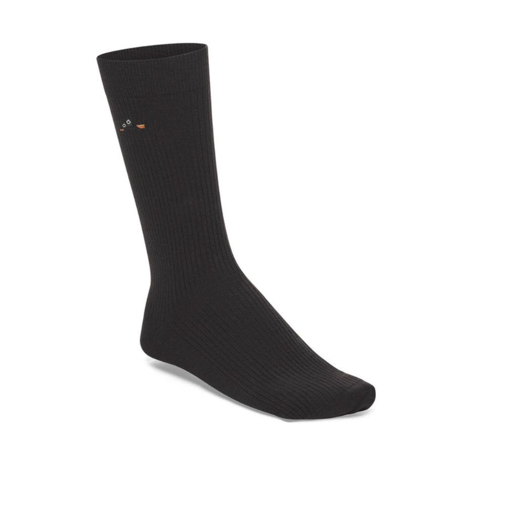 Cotton Ribbed Socks - Black