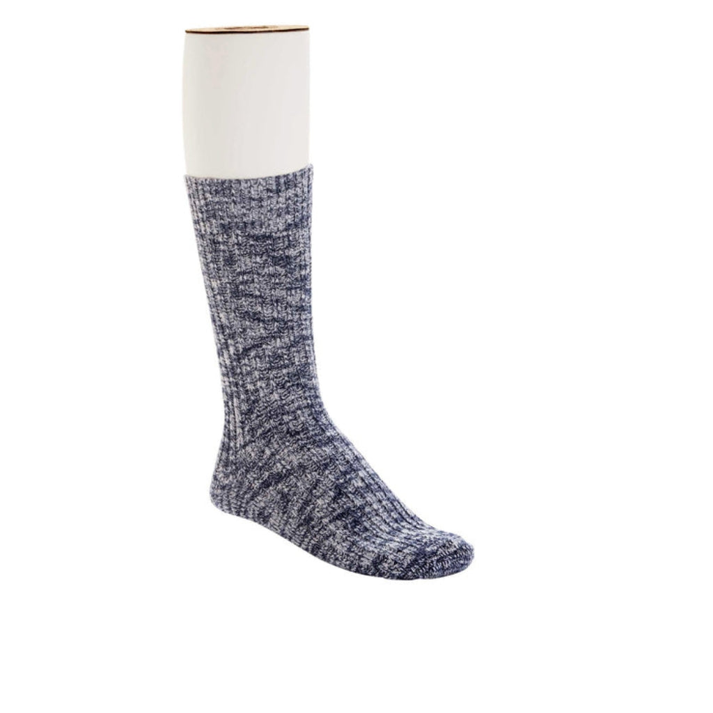 Cotton Slub Socks - Blue White