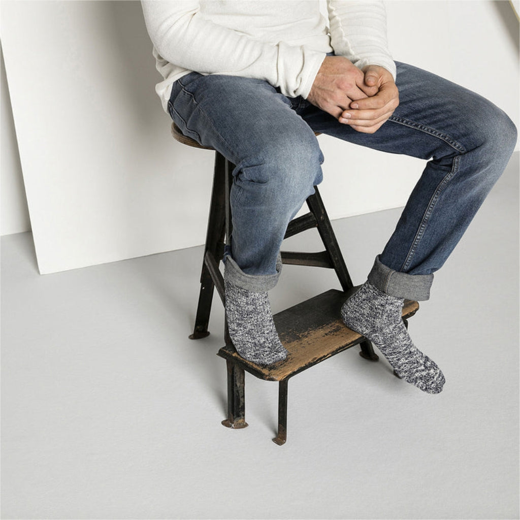 Cotton Slub Socks - Blue White