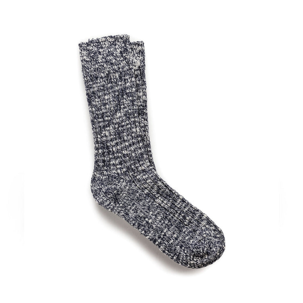 Cotton Slub Socks - Blue White