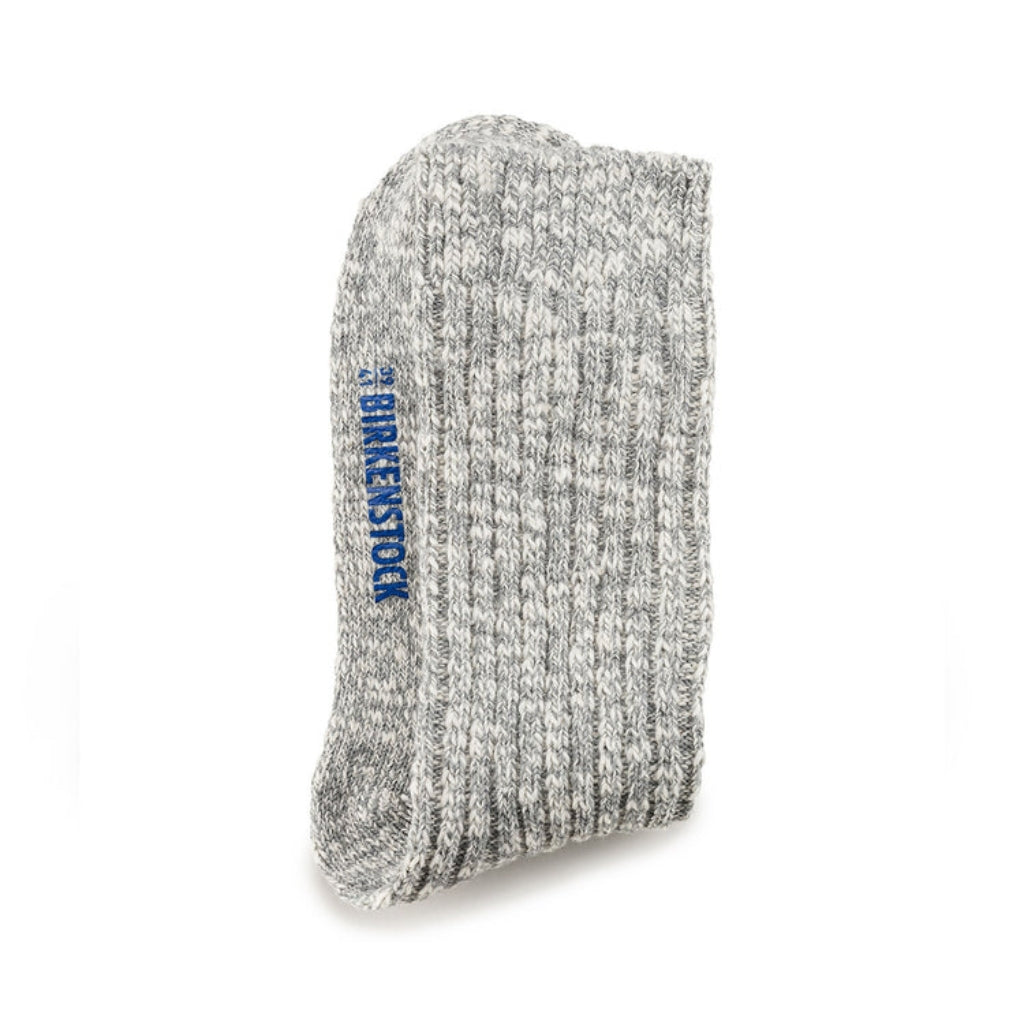 Cotton Slub Socks - Grey White