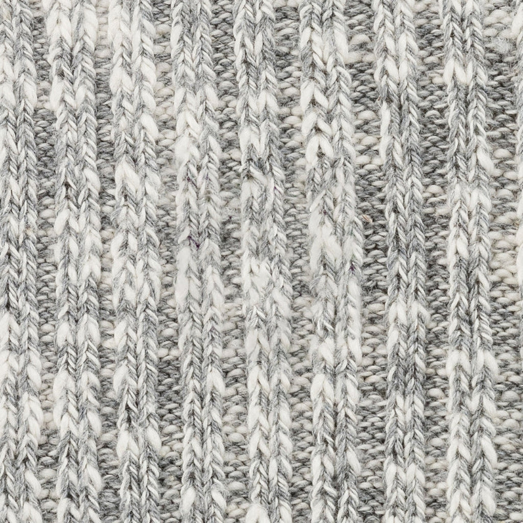 Cotton Slub Socks - Grey White