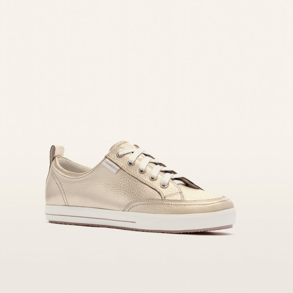 Ellie V - White Gold Tumbled