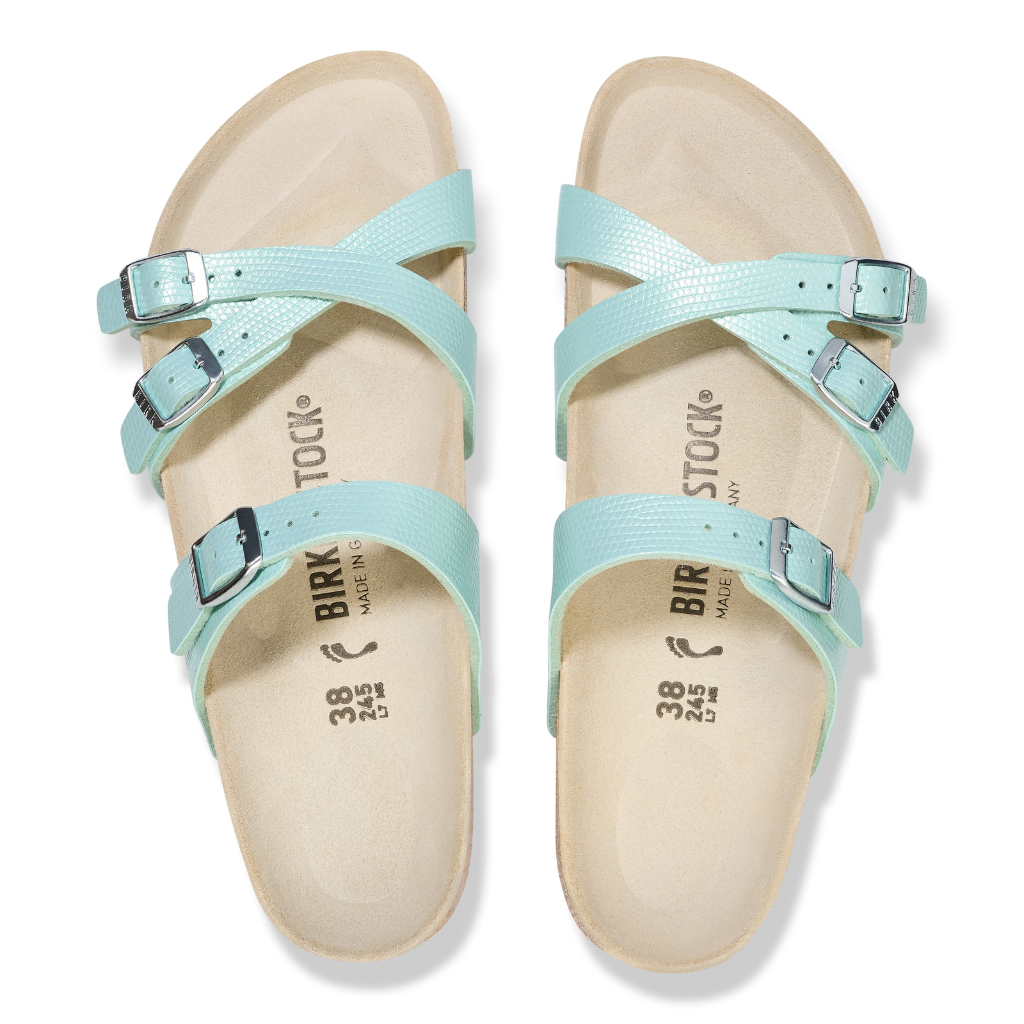 Franca Birko Flor Shiny Embossed - Surf Green