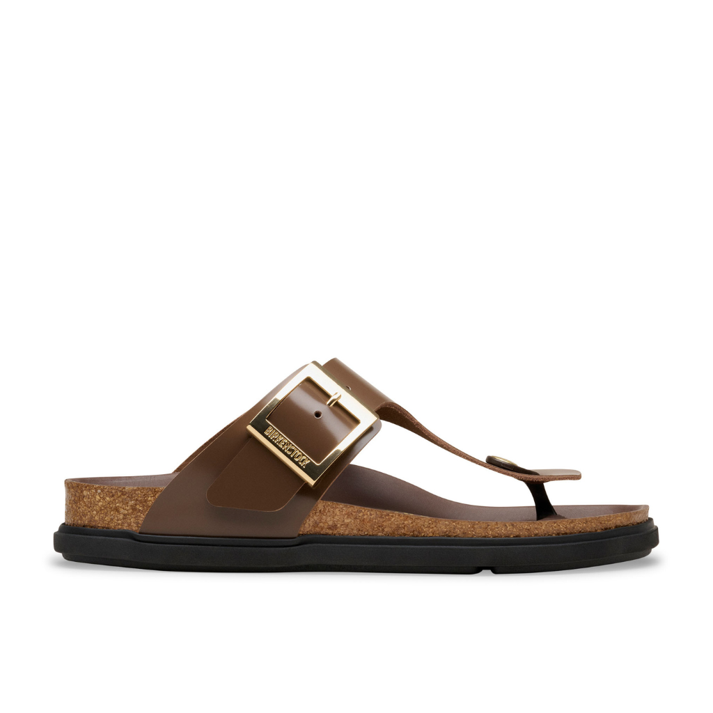 Gizeh High Shine Leather Droplet Buckle - Carafe