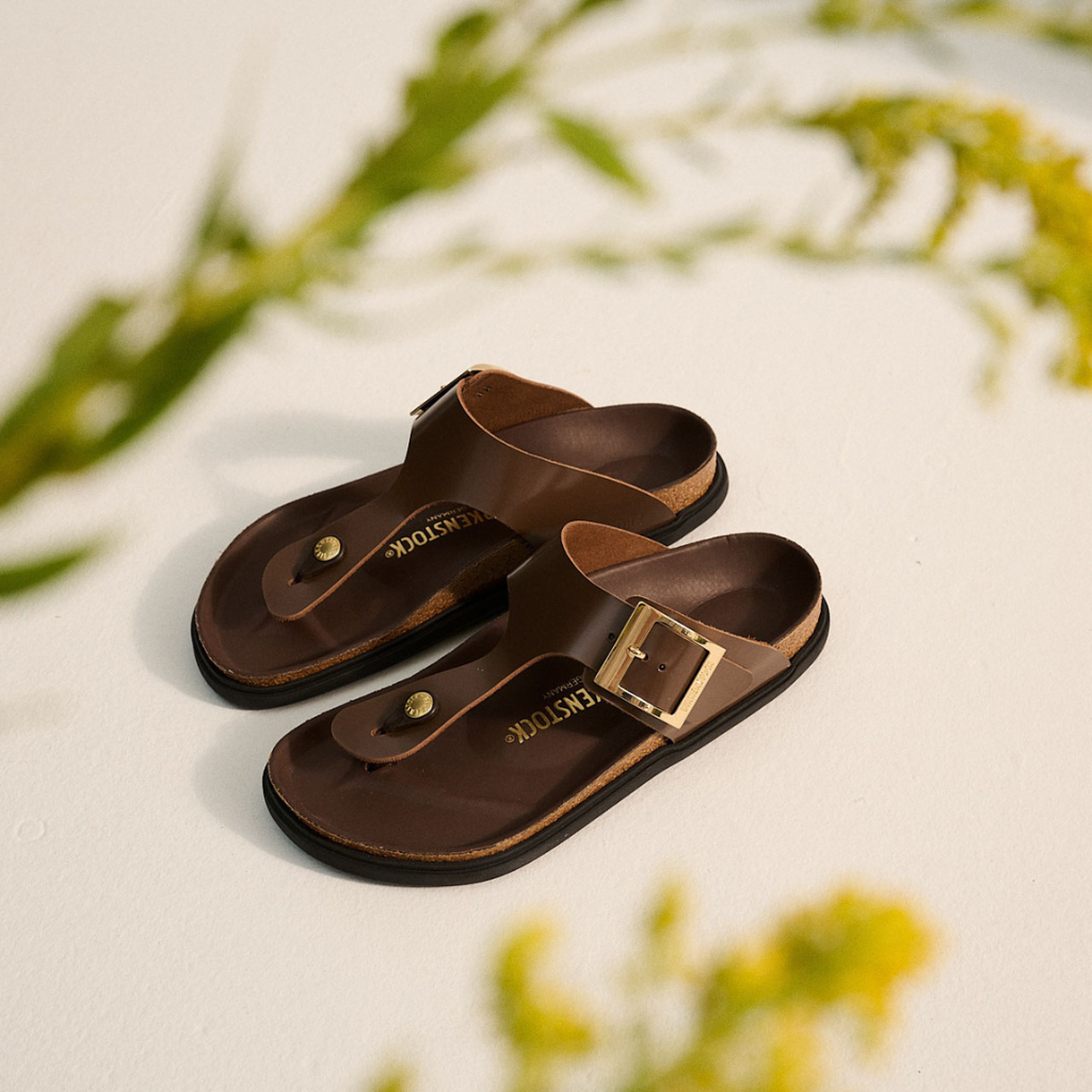 Gizeh High Shine Leather Droplet Buckle - Carafe
