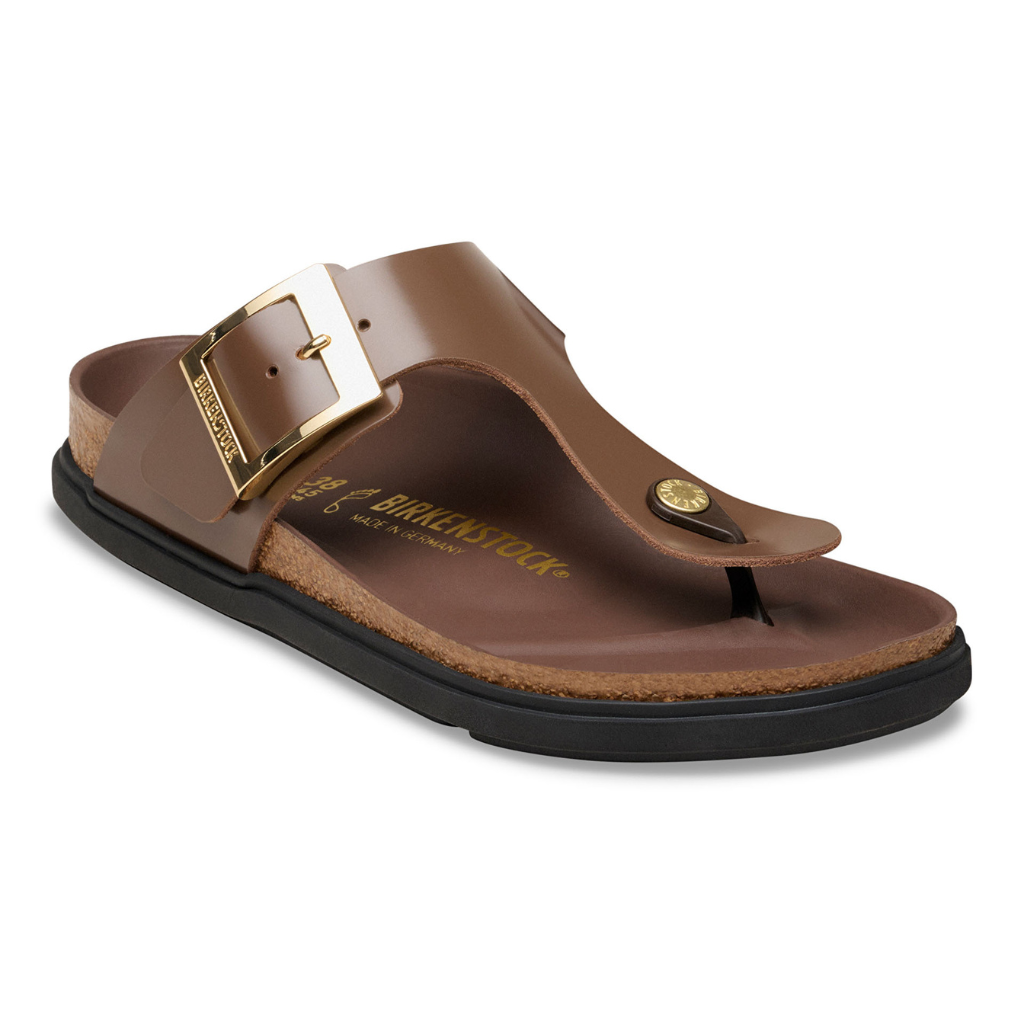 Gizeh High Shine Leather Droplet Buckle - Carafe