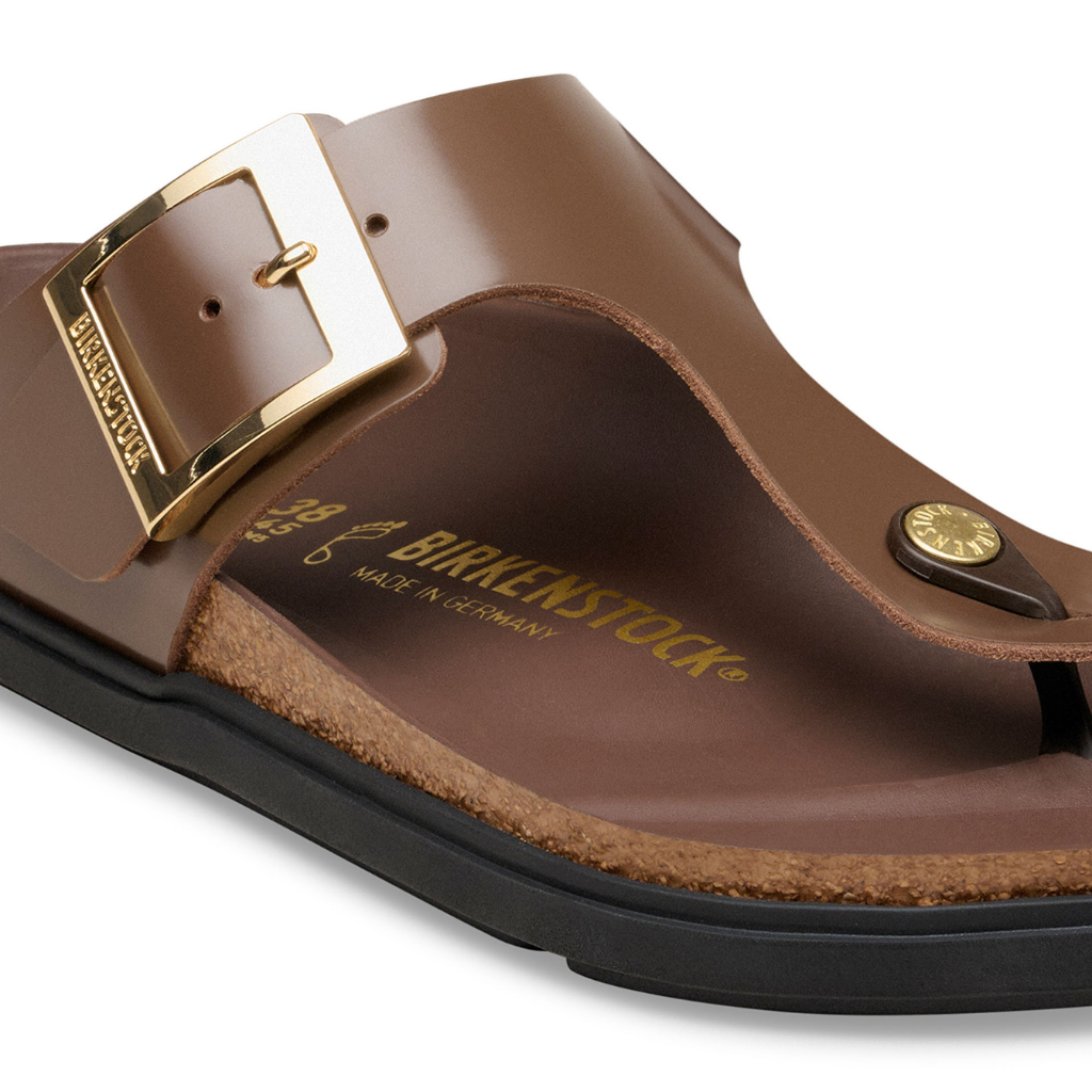 Gizeh High Shine Leather Droplet Buckle - Carafe
