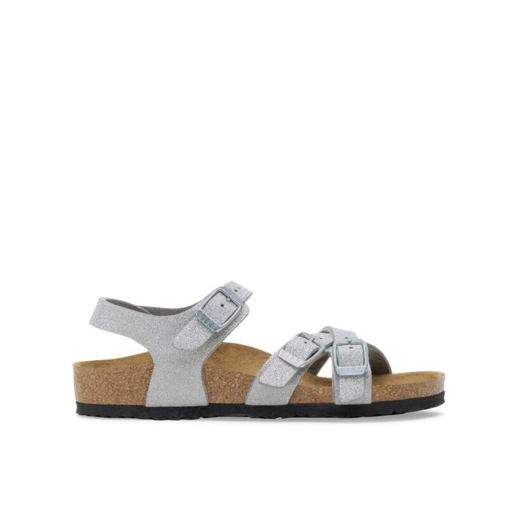 Kumba Birko Flor Kids Narrow - Shiny Glitter Silver