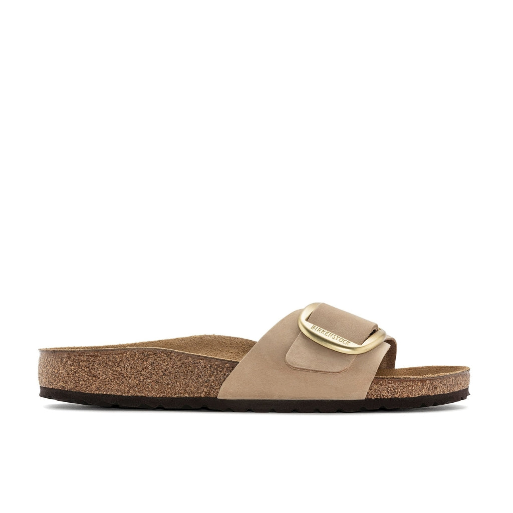 Madrid Big Buckle Nubuck Leather Narrow - Sandcastle