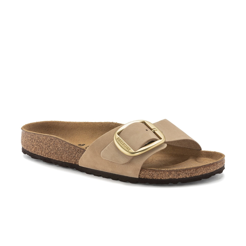 Madrid Big Buckle Nubuck Leather Narrow - Sandcastle